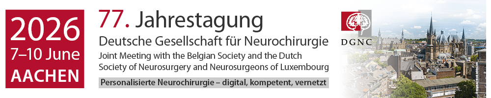 Veranstaltungsbanner 77. Jahrestagung Deutsche Gesellschaft für Neurochirurgie, 07.-10. Juni 2026, Aachen