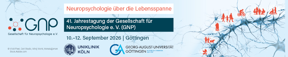Veranstaltungsbanner "41. Jahrestagung der Gesellschaft für Neuropsychologie e. V. (GNP) ", 10.-12. September 2026, Göttingen