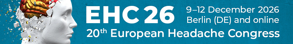 Event banner 'EHC26 - 20th European Headache Congress', 9–12 December 2026, Berlin/DE