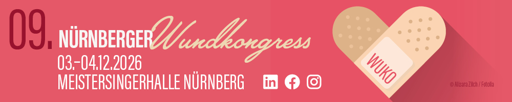 Veranstaltungsbanner "09. Nürnberger Wundkongress, 03.–04.12.2026", Meistersingerhalle Nürnberg