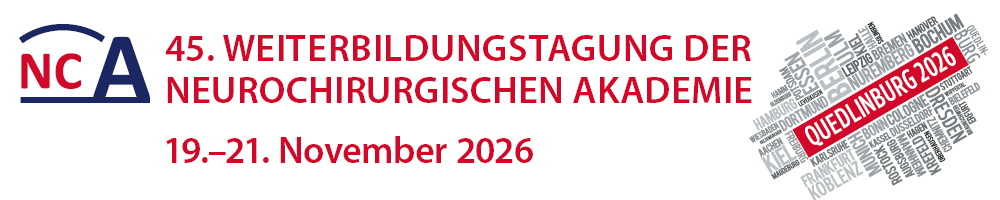 Veranstaltungsbanner "45. Weiterbildungstagung der Neurochirurgischen Akademie", 19.-21. November 2026, Quedlinburg