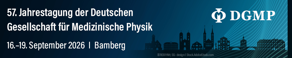 Veranstaltungsbanner "57. Jahrestagung der Deutsche Gesellschaft für Medizinische Physik", 16.-19. September 2026, Bamberg