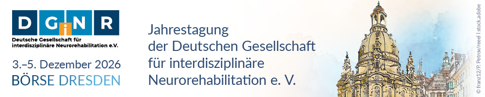 Veranstaltungsbanner "Jahrestagung der Deutschen Gesellschaft für interdisziplinäre Neurorehabilitation e. V.", 03.-05. Dezember 2026, Dresden