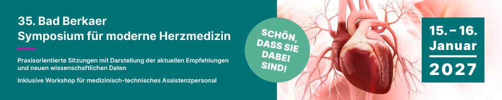 Veranstaltungsbanner "35. Bad Berkaer Symposium für moderne Herzmedizin", 15.-16. Januar 2027, Bad Berka