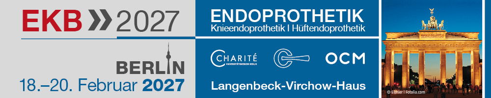 Veranstaltungsbanner "EKB 2027, Endoprothetik", 18.-20. Februar 2027, Berlin
