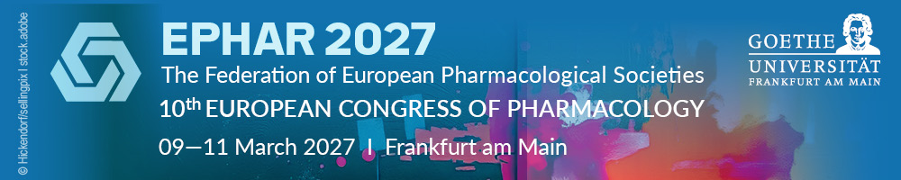 Event banner '10th European Congress of Pharmacology, EPHAR 2027, The Federation of European Pharmacological Societies', 9–11 March 2027, Frankfurt am Main/DE