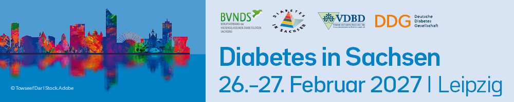 Veranstaltungsbanner "Diabetes in Sachsen", 26.-27. Februar 2027, Leipzig