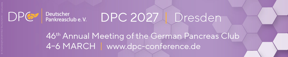 Event banner '46th Annual Meeting of the German Pancreas Club', 4–6 March 2027, Dresden/DE
